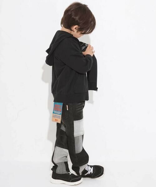 WASK / ワスク デニムパンツ | リメイク風切替ストレッチデニムパンツ(100~160cm) | 詳細2