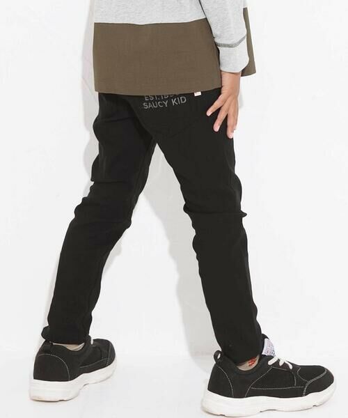 WASK / ワスク その他パンツ | バックロゴ刺しゅう ハイパーストレッチスキニーパンツ(100~160cm)（ブラック）