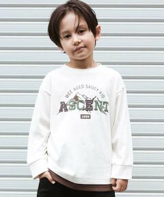 WASK / ワスク Tシャツ | ASCENTレイヤード風ビッグ長袖Tシャツ(110~160cm)