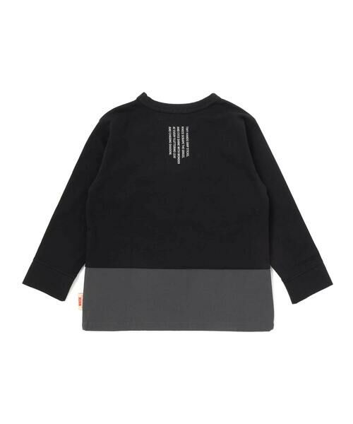 WASK / ワスク Tシャツ | リップストップ切替カレッジロゴTシャツ(100~160cm) | 詳細1