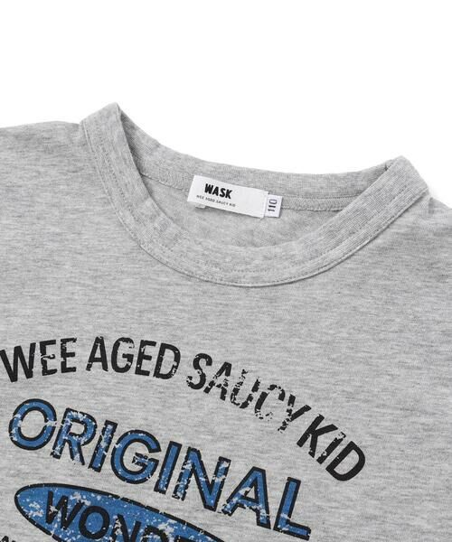 WASK / ワスク Tシャツ | リップストップ切替カレッジロゴTシャツ(100~160cm) | 詳細9