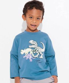 WASK / ワスク Tシャツ | 2WAYティラノサウルス刺しゅうビッグTシャツ(80~160cm)