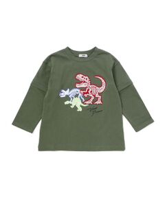 WASK / ワスク Tシャツ | 2WAYティラノサウルス刺しゅうビッグTシャツ(80~160cm)