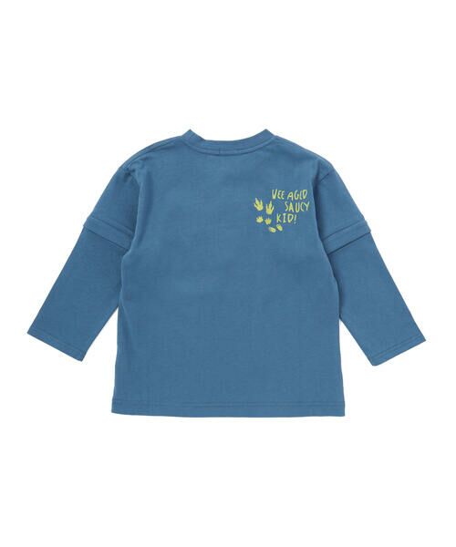 WASK / ワスク Tシャツ | 2WAYティラノサウルス刺しゅうビッグTシャツ(80~160cm) | 詳細6