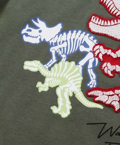 WASK / ワスク Tシャツ | 2WAYティラノサウルス刺しゅうビッグTシャツ(80~160cm) | 詳細11