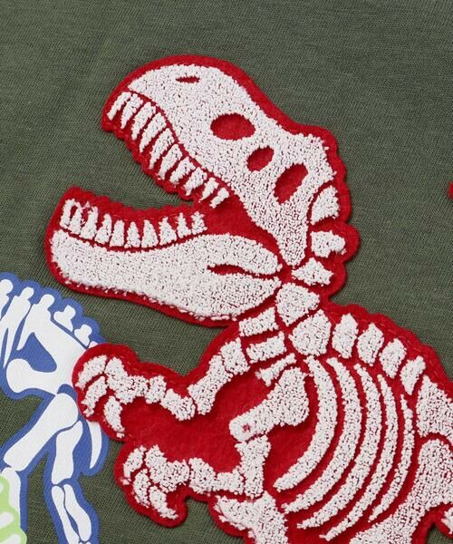 WASK / ワスク Tシャツ | 2WAYティラノサウルス刺しゅうビッグTシャツ(80~160cm) | 詳細12