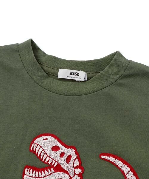 WASK / ワスク Tシャツ | 2WAYティラノサウルス刺しゅうビッグTシャツ(80~160cm) | 詳細9