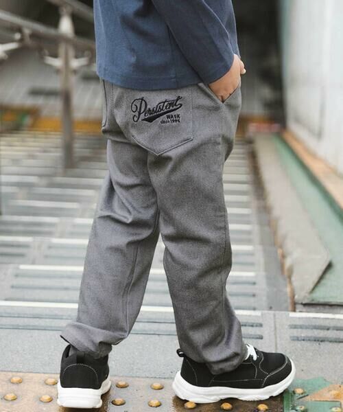 WASK / ワスク その他パンツ | メランジストレッチ ストレートパンツ(100~160cm)（ブラック）