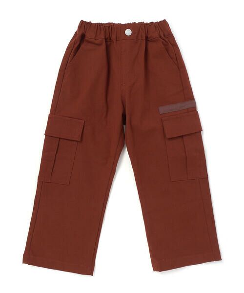 WASK / ワスク その他パンツ | ストレッチキャンバス カーゴワイドパンツ(110~160cm)（ボルドー）
