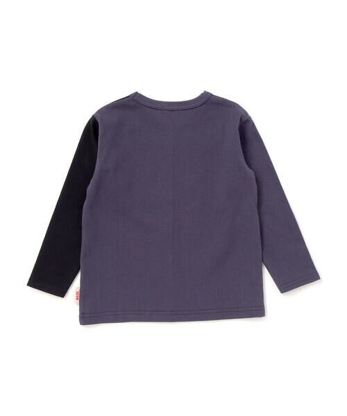 WASK / ワスク Tシャツ | バイカラーロゴ 発泡プリント長袖Tシャツ(100~160cm) | 詳細4