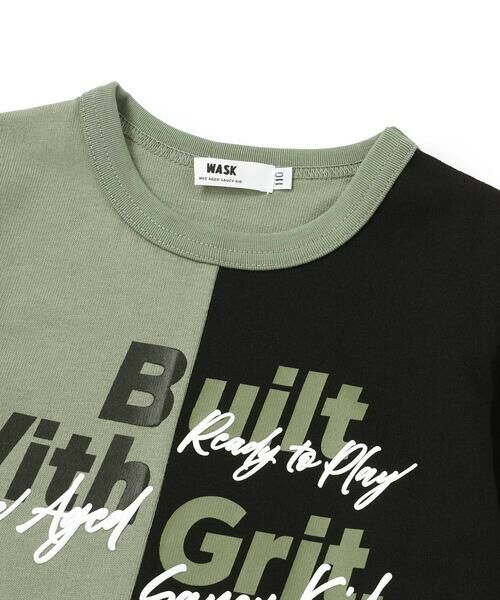 WASK / ワスク Tシャツ | バイカラーロゴ 発泡プリント長袖Tシャツ(100~160cm) | 詳細6
