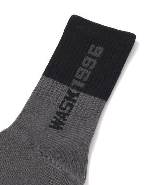 WASK / ワスク ソックス | ロゴ＆マルチボーダー 2足組ソックス(15~24cm) | 詳細1
