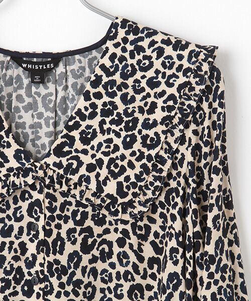 WHISTLES / ウィッスルズ シャツ・ブラウス | Cheetah Print Collar Top | 詳細2