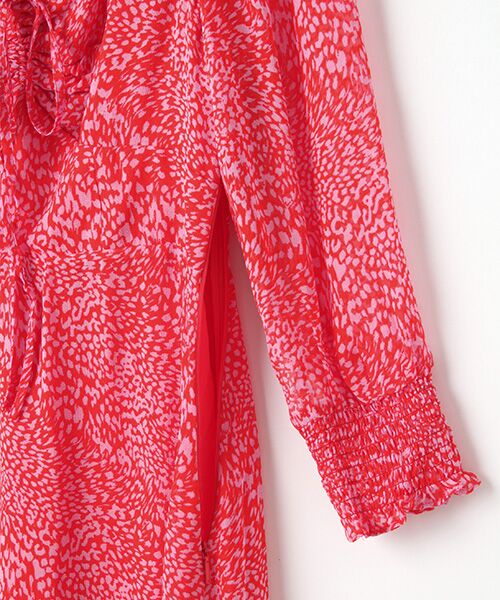 WHISTLES / ウィッスルズ ロング・マキシ丈ワンピース | Diagonal Leopard Midi Dress | 詳細7