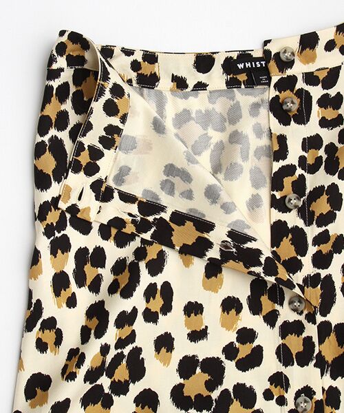 WHISTLES / ウィッスルズ ロング・マキシ丈スカート | Painted Leopard Button Skirt | 詳細4