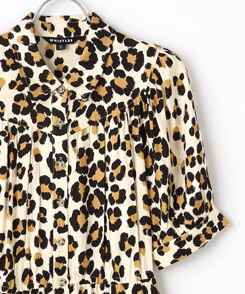 WHISTLES / ウィッスルズ ロング・マキシ丈ワンピース | Painted Leopard Midi Dress | 詳細2