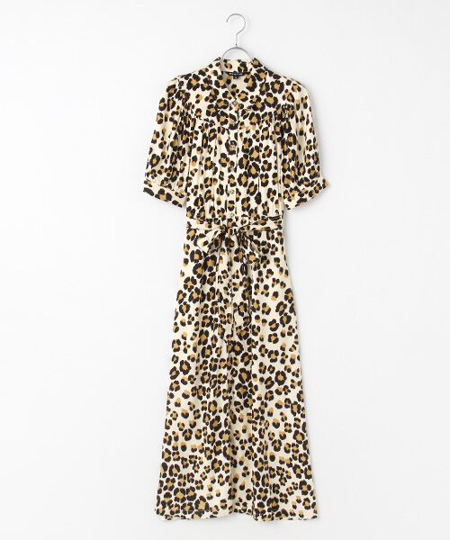 WHISTLES / ウィッスルズ ロング・マキシ丈ワンピース | Painted Leopard Midi Dress | 詳細5