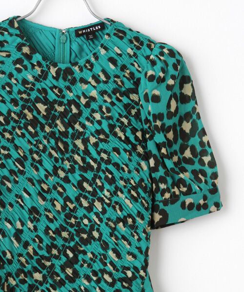 WHISTLES / ウィッスルズ ロング・マキシ丈ワンピース | Painted Leopard Shirred Dress | 詳細2