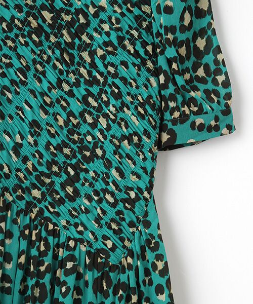 WHISTLES / ウィッスルズ ロング・マキシ丈ワンピース | Painted Leopard Shirred Dress | 詳細3