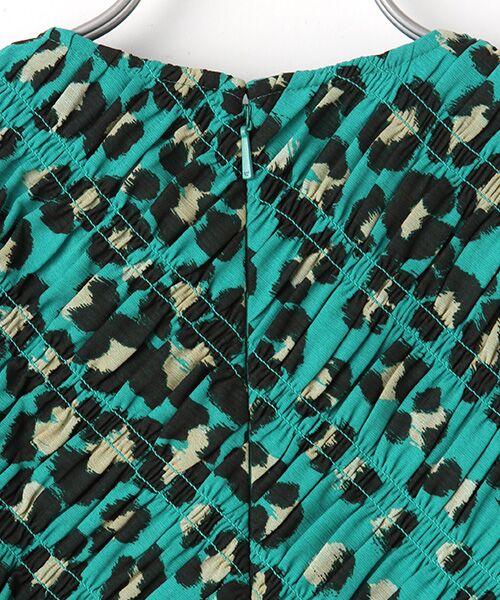 WHISTLES / ウィッスルズ ロング・マキシ丈ワンピース | Painted Leopard Shirred Dress | 詳細5