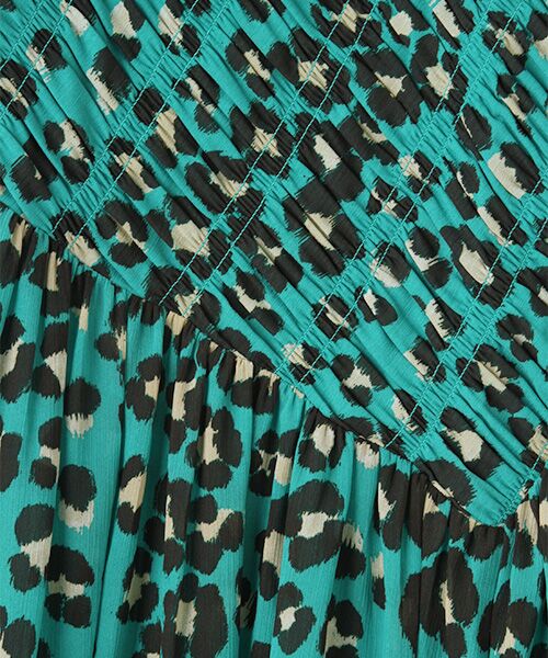 WHISTLES / ウィッスルズ ロング・マキシ丈ワンピース | Painted Leopard Shirred Dress | 詳細7