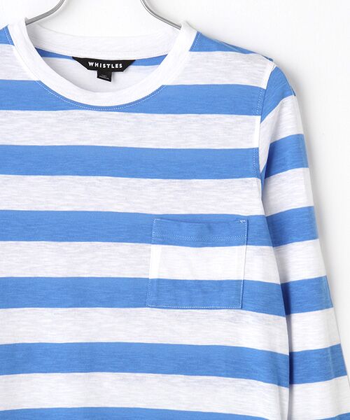 WHISTLES / ウィッスルズ Tシャツ | Stripe Crew Neck Pocket Top | 詳細2