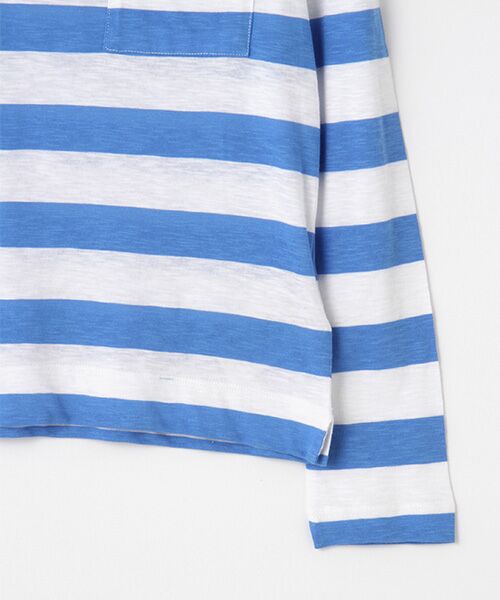 WHISTLES / ウィッスルズ Tシャツ | Stripe Crew Neck Pocket Top | 詳細3