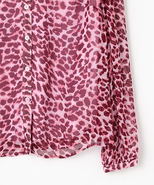 セール】 Abstract Cheetah Print Blouse （シャツ・ブラウス