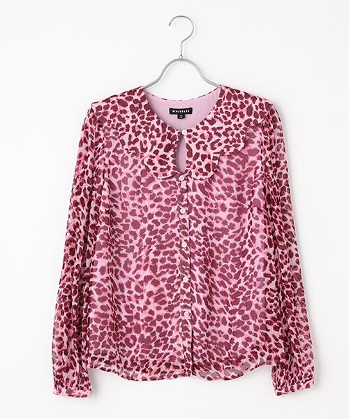 セール】 Abstract Cheetah Print Blouse （シャツ・ブラウス