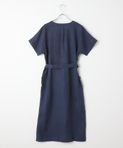 WHISTLES / ウィッスルズ ロング・マキシ丈ワンピース | Linen Belted Midi Dress | 詳細1