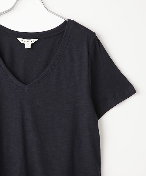 WHISTLES / ウィッスルズ Tシャツ | Sophie V Neck Cotton Tshirt | 詳細2