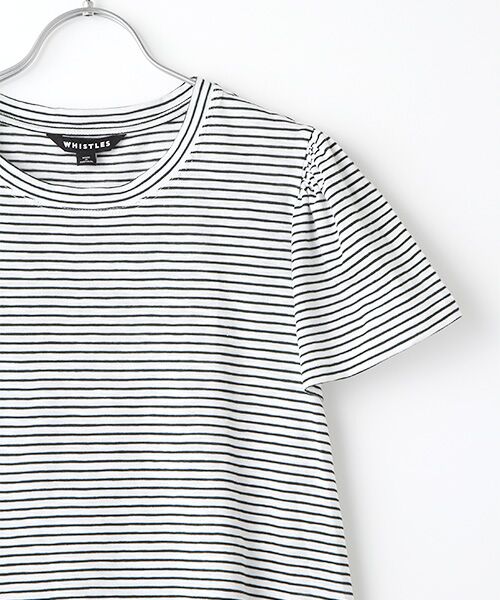 WHISTLES / ウィッスルズ Tシャツ | Cotton Frill Stripe Tshirt | 詳細2