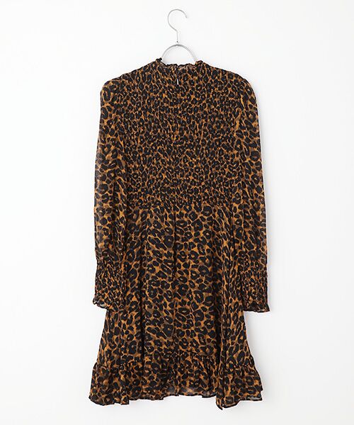 WHISTLES / ウィッスルズ ドレス | Classic Leopard Shirred Dress | 詳細1