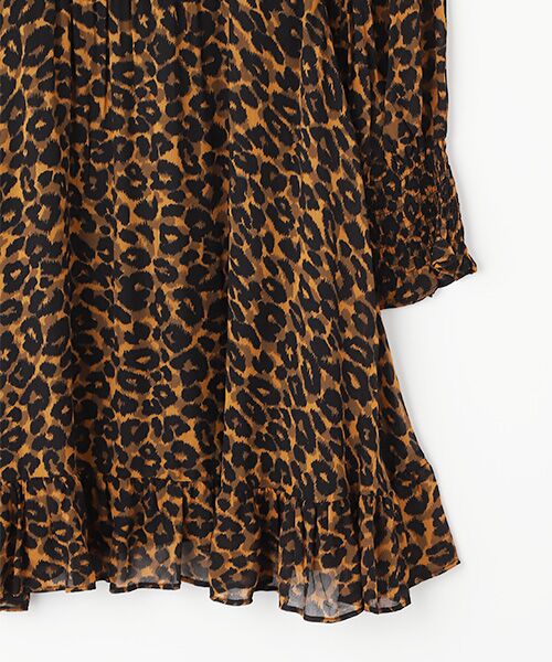 WHISTLES / ウィッスルズ ドレス | Classic Leopard Shirred Dress | 詳細3