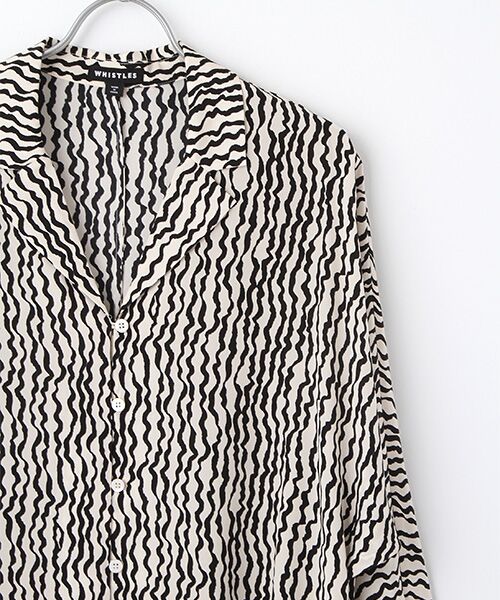 WHISTLES / ウィッスルズ シャツ・ブラウス | Wiggle Print Silk Shirt | 詳細2