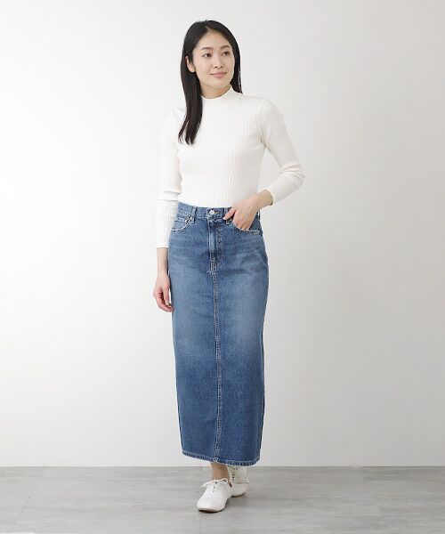 woadblue / ウォードブルー デニムスカート | ＜ファッションエディター坪田あさみさんコラボ＞I LINE DENIM SKIRT Iラインデニムスカート | 詳細10