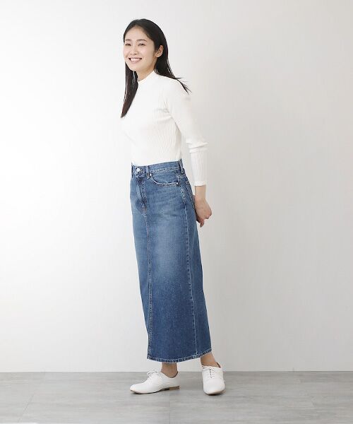 woadblue / ウォードブルー デニムスカート | ＜ファッションエディター坪田あさみさんコラボ＞I LINE DENIM SKIRT Iラインデニムスカート | 詳細11