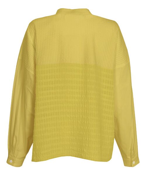 YACCOMARICARD / ヤッコマリカルド シャツ・ブラウス | ﾁｪﾝﾏｲ+ﾛｰﾝ部分ﾋﾟﾝ ｽﾀﾝﾄﾞ襟 長袖BL | 詳細2