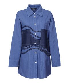 YACCOMARICARD / ヤッコマリカルド シャツ・ブラウス | ｶﾂﾗｷﾞﾃﾞﾆﾑ+ﾛｰﾝ枯山水 胸ﾎﾟｹｯﾄ付長袖BL