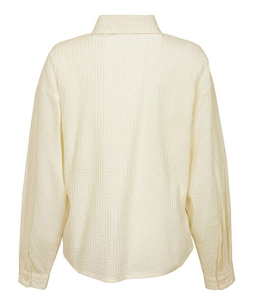 YACCOMARICARD / ヤッコマリカルド シャツ・ブラウス | ﾛｰﾝ総ﾋﾟﾝ 襟ｽﾘｯﾄ配色ｶﾝﾇｷ 長袖BL | 詳細2