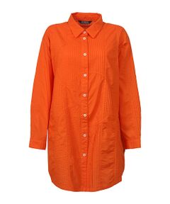 YACCOMARICARD / ヤッコマリカルド シャツ・ブラウス | ﾛｰﾝ 半円切替+縦ｽﾄﾗｲﾌﾟﾋﾟﾝ 長袖ﾁｭﾆｯｸBL