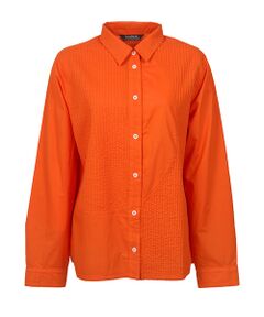 YACCOMARICARD / ヤッコマリカルド シャツ・ブラウス | ﾛｰﾝ部分ﾋﾟﾝ幾何学ｷﾘｶｴ 袖襟無地 長袖BL