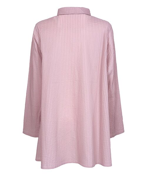 YACCOMARICARD / ヤッコマリカルド シャツ・ブラウス | 先染ﾎﾟﾌﾟﾘﾝ総ﾋﾟﾝAﾗｲﾝ長袖BL | 詳細2