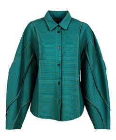 YACCOMARICARD / ヤッコマリカルド シャツ・ブラウス | ﾛｰﾝﾋﾟﾝﾁﾝｸﾞﾀｯｸ総ﾋﾟﾝ Wｼｪｲﾌﾟ立体長袖BL