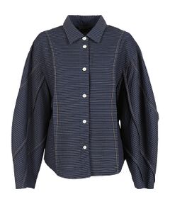 YACCOMARICARD / ヤッコマリカルド シャツ・ブラウス | ﾛｰﾝﾋﾟﾝﾁﾝｸﾞﾀｯｸ総ﾋﾟﾝ Wｼｪｲﾌﾟ立体長袖BL