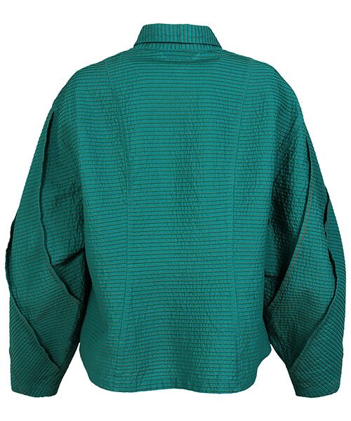 YACCOMARICARD / ヤッコマリカルド シャツ・ブラウス | ﾛｰﾝﾋﾟﾝﾁﾝｸﾞﾀｯｸ総ﾋﾟﾝ Wｼｪｲﾌﾟ立体長袖BL | 詳細2