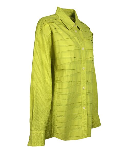 YACCOMARICARD / ヤッコマリカルド シャツ・ブラウス | ﾄﾗｲｱﾝｸﾞﾙﾀｯｸ+ﾋﾟﾝ ｼｬﾂ襟袖ﾋﾟﾝ 長袖BL | 詳細1