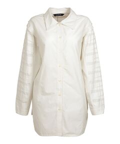 YACCOMARICARD / ヤッコマリカルド シャツ・ブラウス | ﾄﾗｲｱﾝｸﾞﾙﾀｯｸ袖部分 後曲線ｷﾘｶｴ ﾁｭﾆｯｸBL