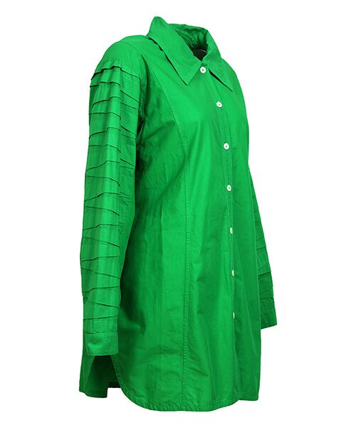 YACCOMARICARD / ヤッコマリカルド シャツ・ブラウス | ﾄﾗｲｱﾝｸﾞﾙﾀｯｸ袖部分 後曲線ｷﾘｶｴ ﾁｭﾆｯｸBL | 詳細1