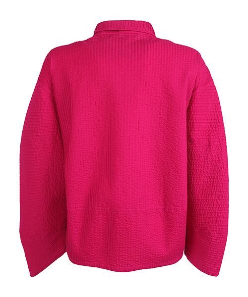 YACCOMARICARD / ヤッコマリカルド シャツ・ブラウス | ﾛｰﾝ総ﾋﾟﾝ Wﾏｰｸ 横ﾋﾟﾝ切替立体長袖 BL | 詳細2